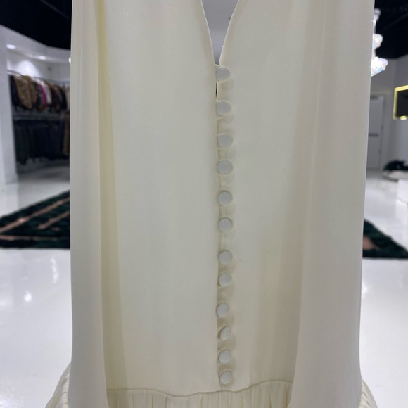 KHAITE Maryam Open-back Ruffled Pleated Silk Crepe de Chine Maxi Dress - Picture 4 of 12